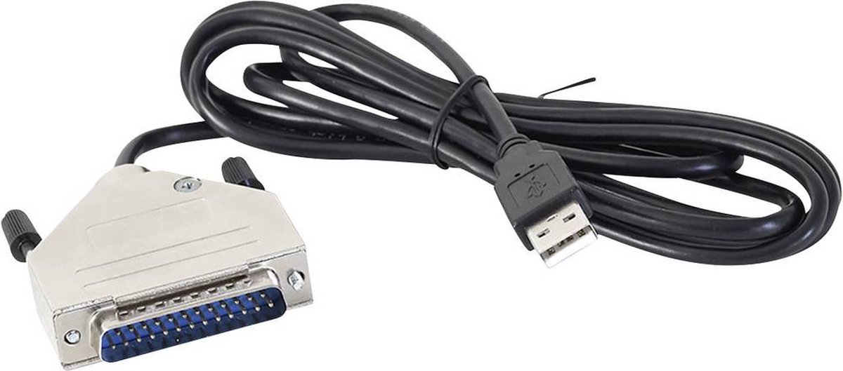 Joy-it 57CNCd25 CNC Controller-kabel Arduino [1x USB 1.1 stekker A - 1x D-sub stekker 25-polig] 1.50 m Zwart